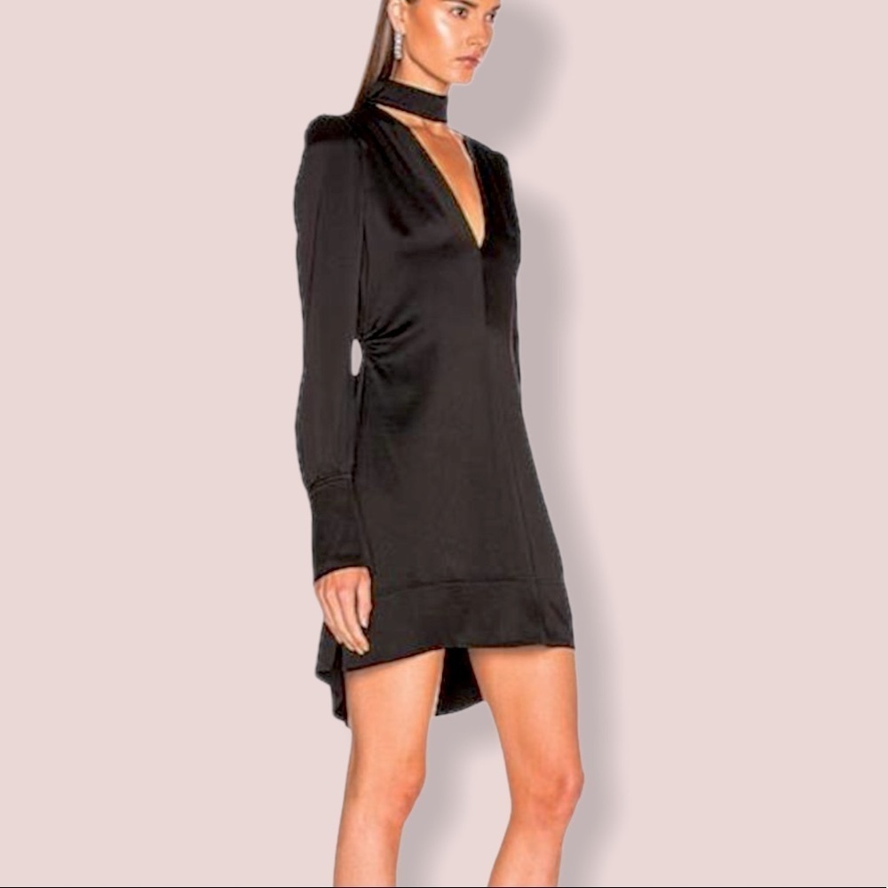 NWT A.L.C Garrison dress in black long sleeve mock